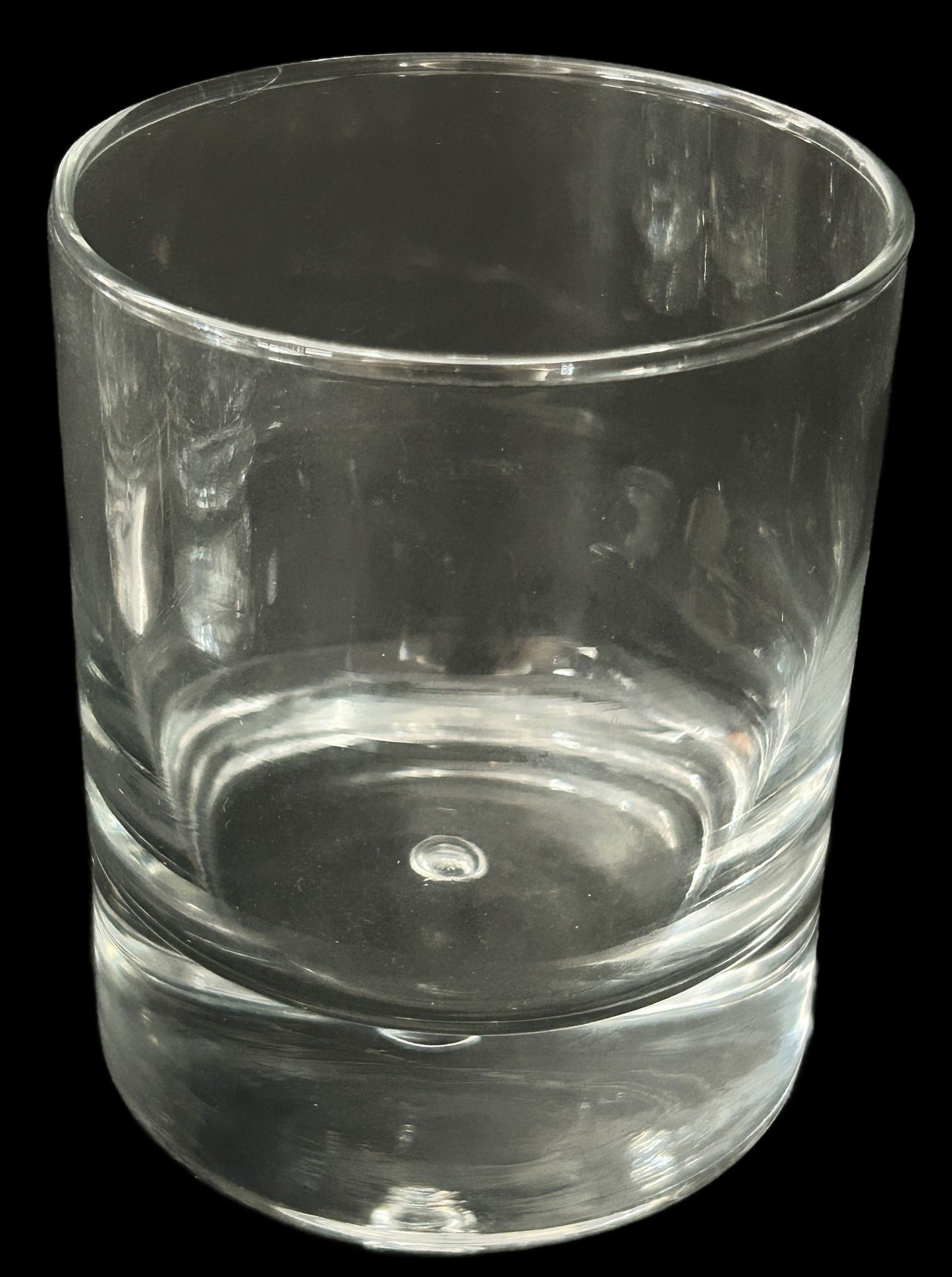 250514-15 7-Rocks Glasses With Bubble In Base By Crate & Barrel