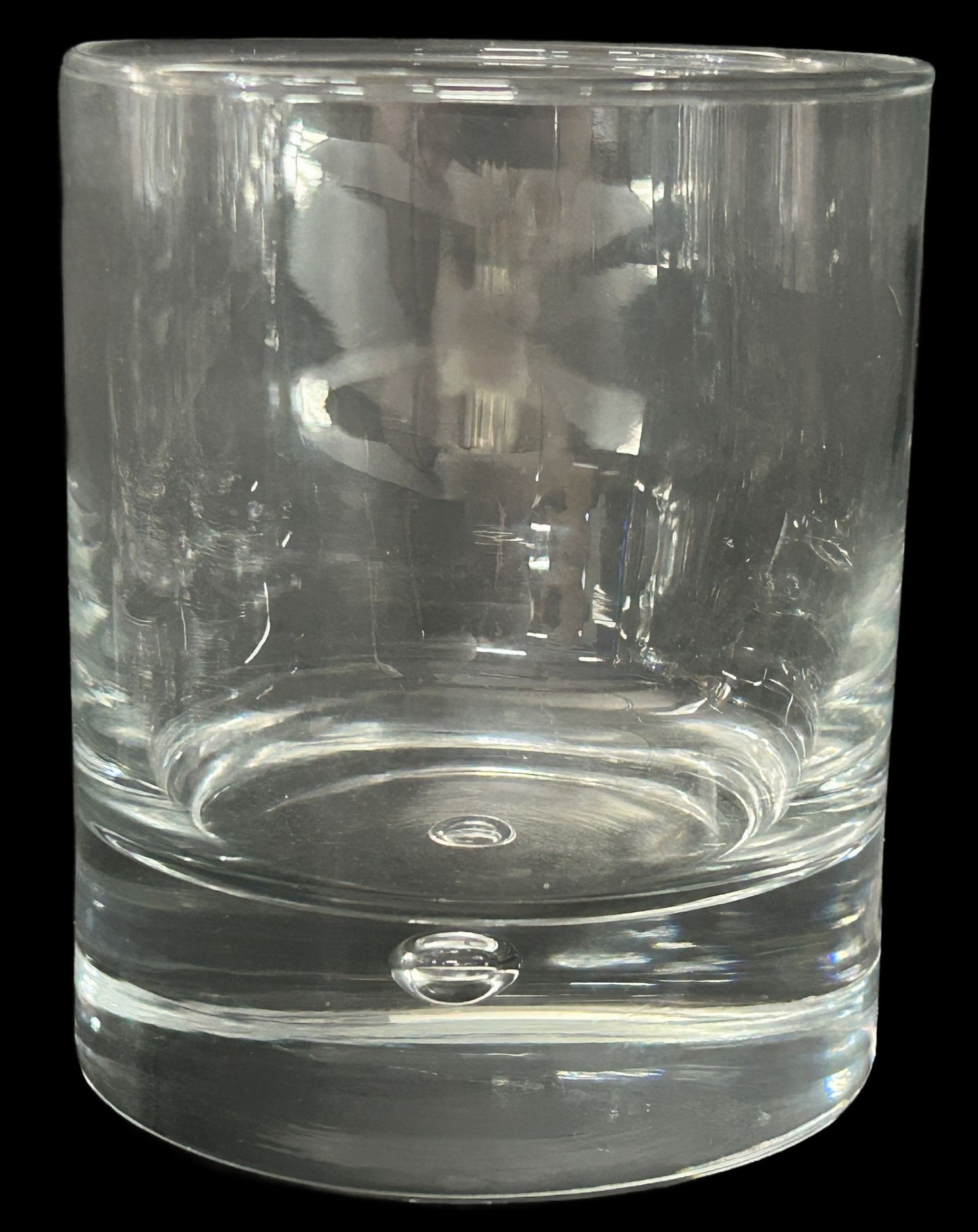 250514-15 7-Rocks Glasses With Bubble In Base By Crate & Barrel