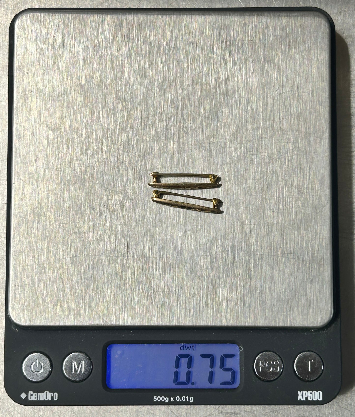 250514-17 Pair Edwardian 10K Gold Collar Pins