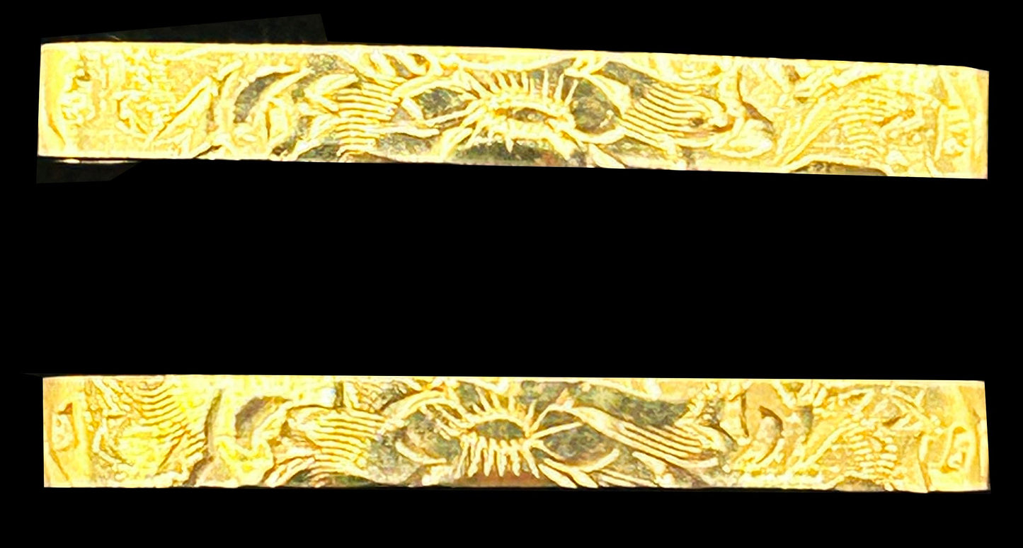 250514-16 Pair Edwardian 10K Collar Pins