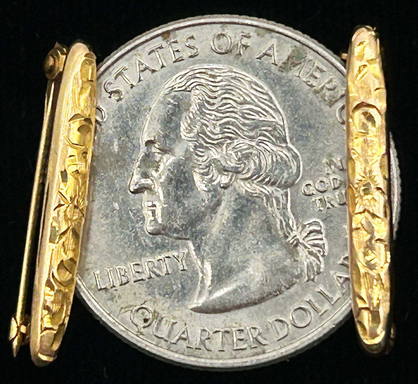 250514-17 Pair Edwardian 10K Gold Collar Pins