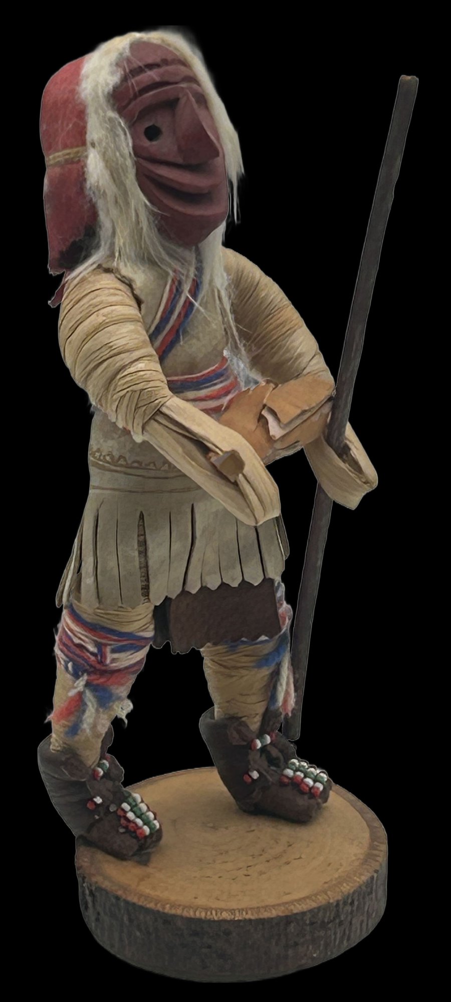 260211-15 Native American Iroquois Corn Husk False Face Medical Society Dancer Doll