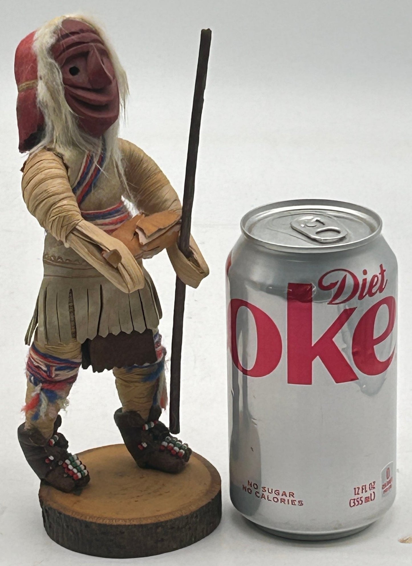 260211-15 Native American Iroquois Corn Husk False Face Medical Society Dancer Doll