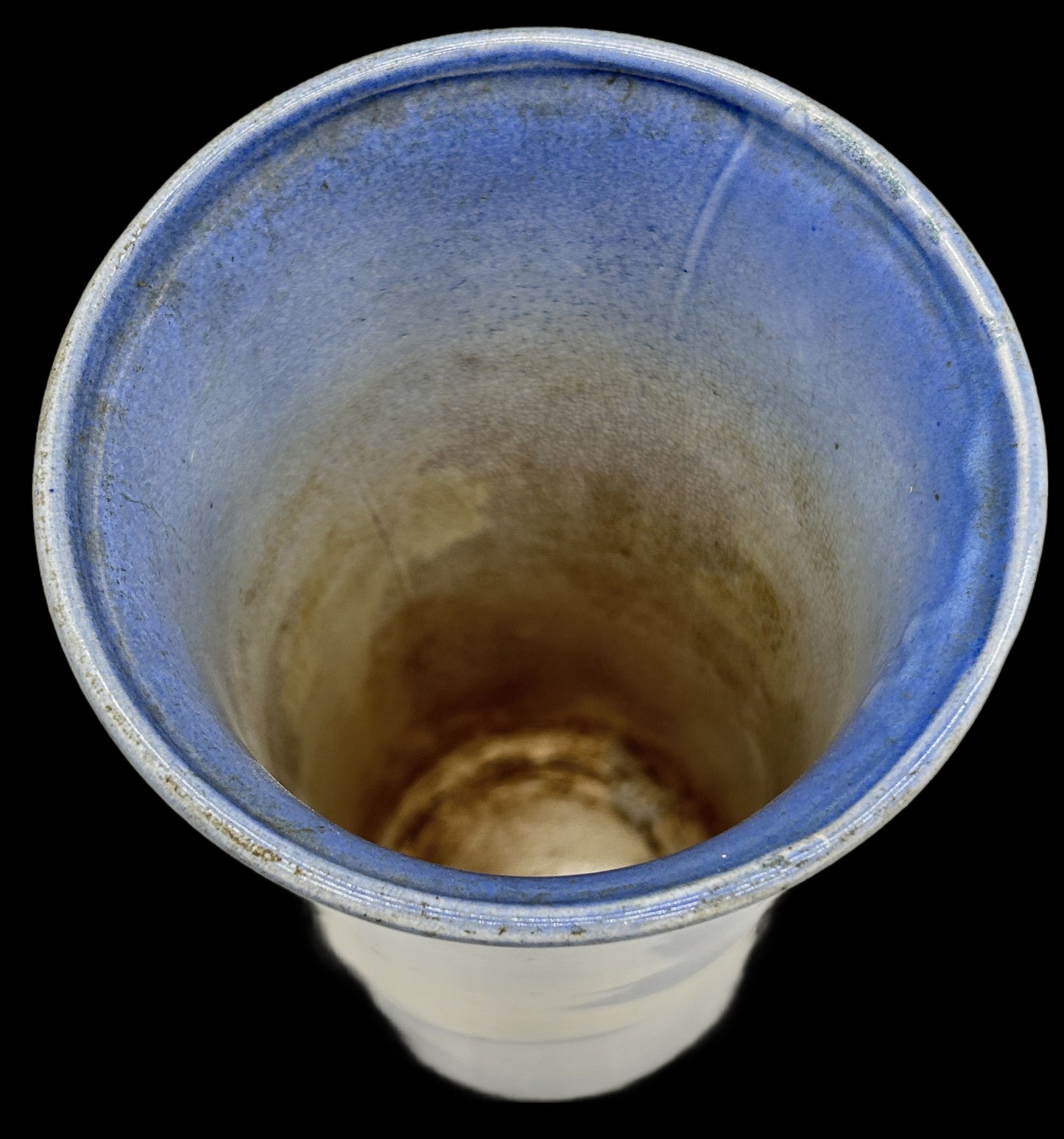 250514-23B Antique Blue & White Vase With Flying Geese