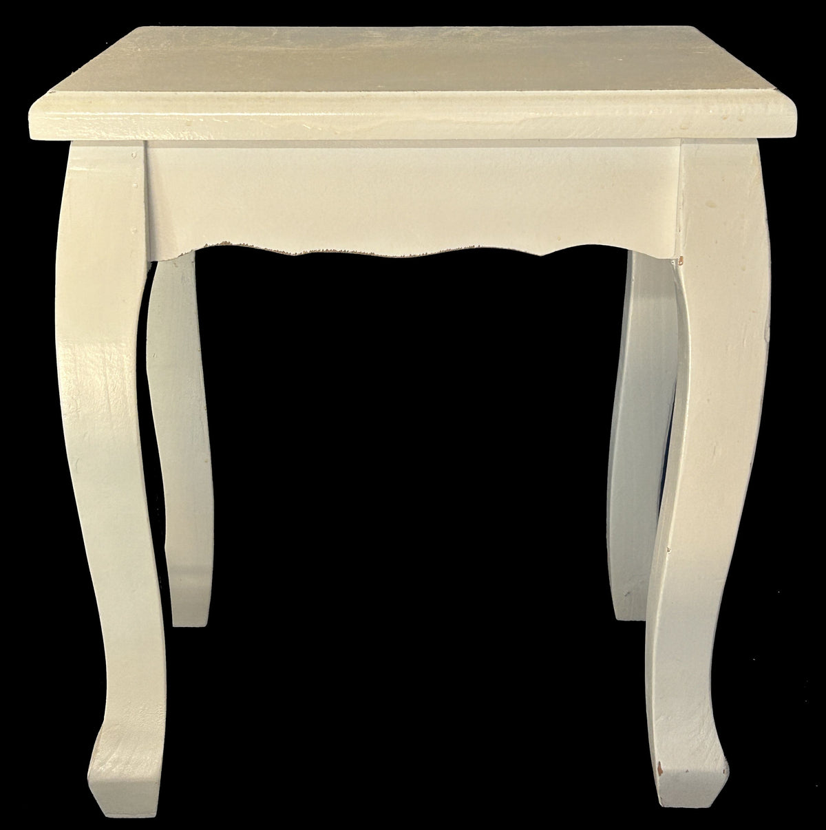 260916-9 White Painted Wooden Stool