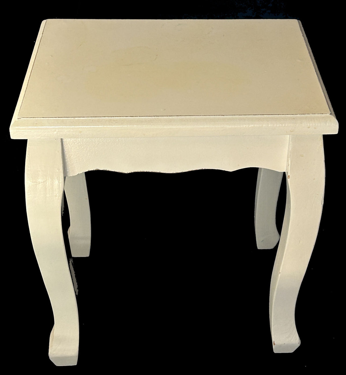 260916-9 White Painted Wooden Stool