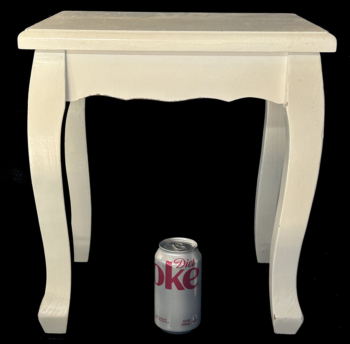 260916-9 White Painted Wooden Stool