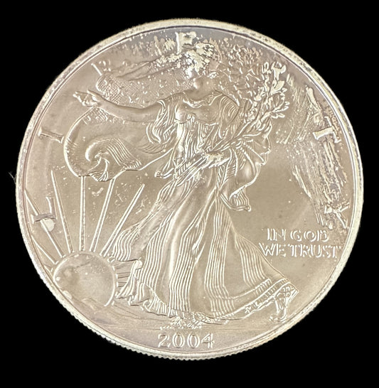 260408-13 2004 US American Silver Eagle 1 ozt Coin .999