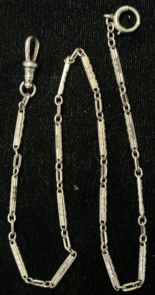 260225-5 14K Gold Antique Pocket Watch Chain