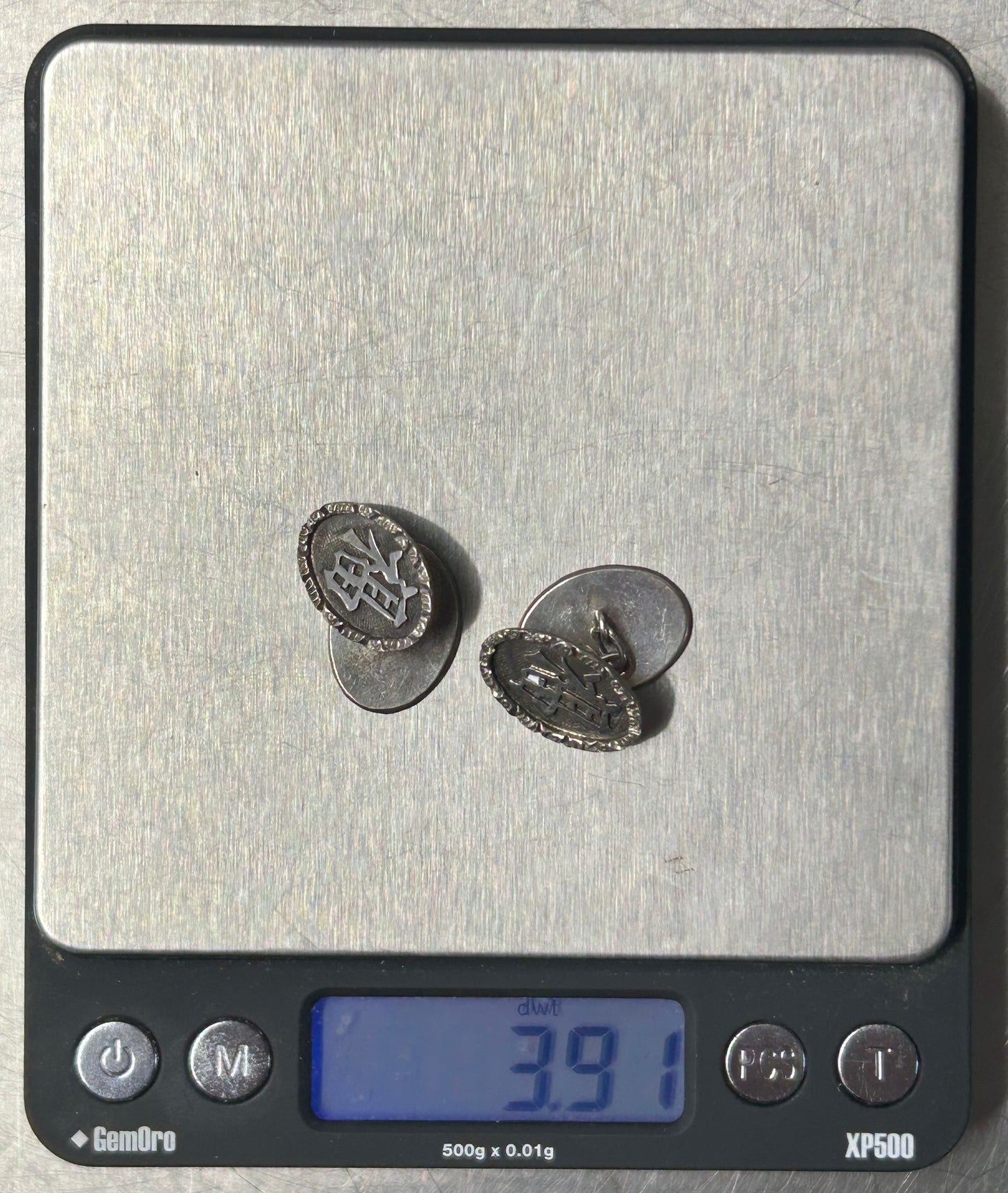 260225-7 Sterling Silver .925 Chinese Men's Cufflinks