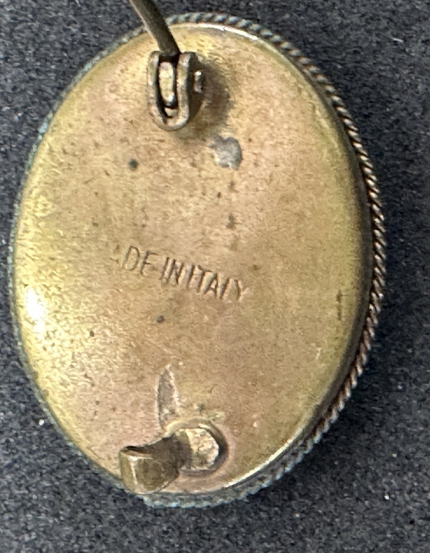 260408-29 Italian Mosaic Floral Brooch