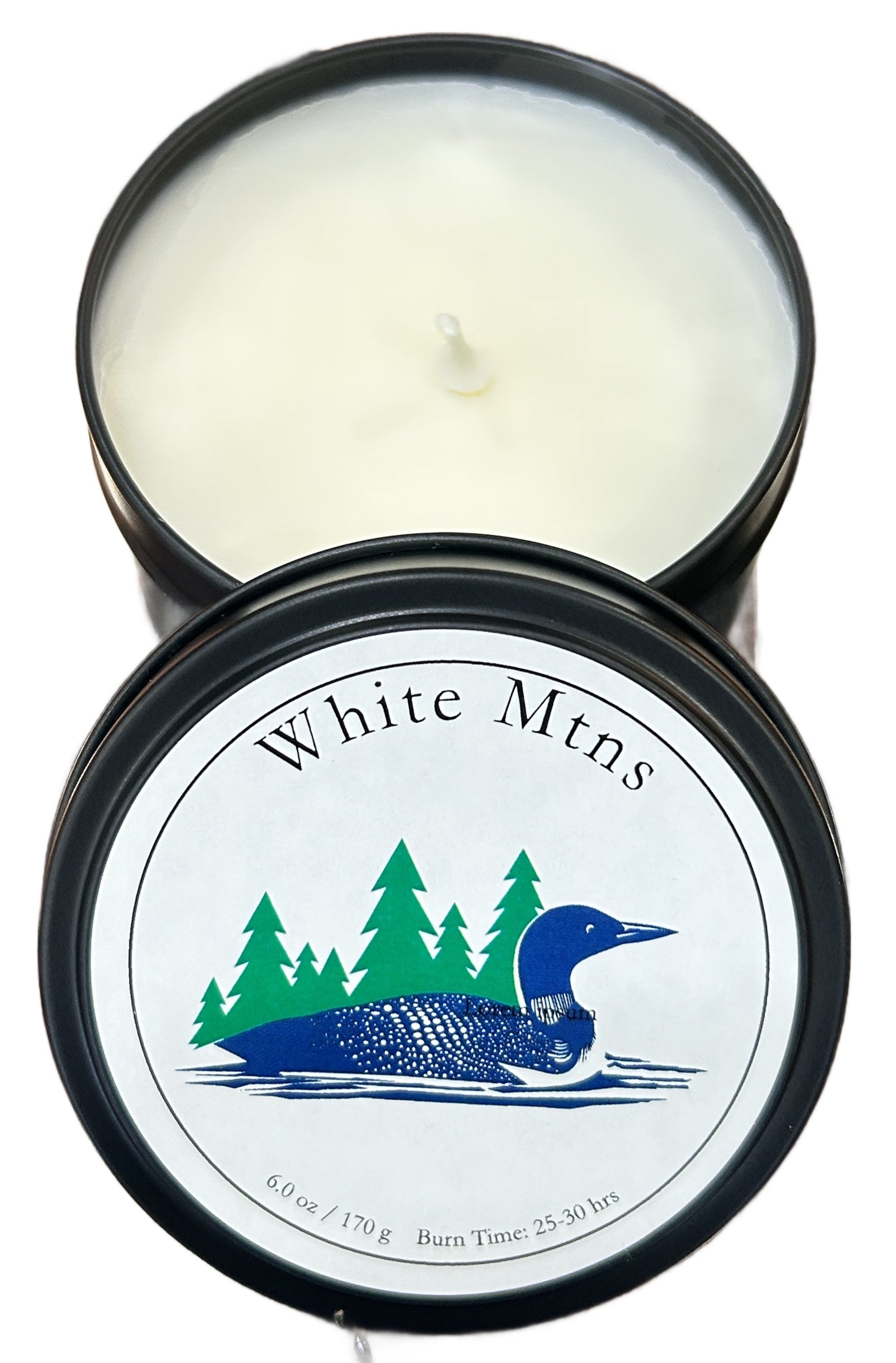 White Mtns Travel Tin Candle