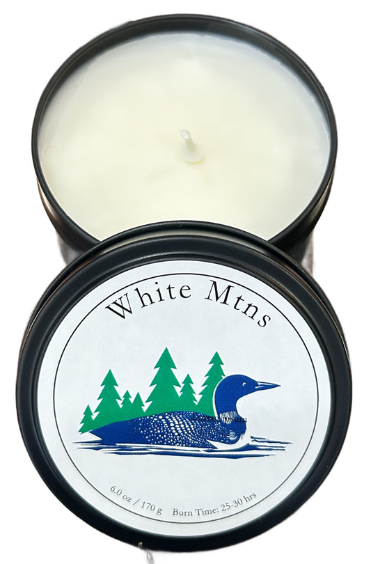 White Mtns Travel Tin Candle