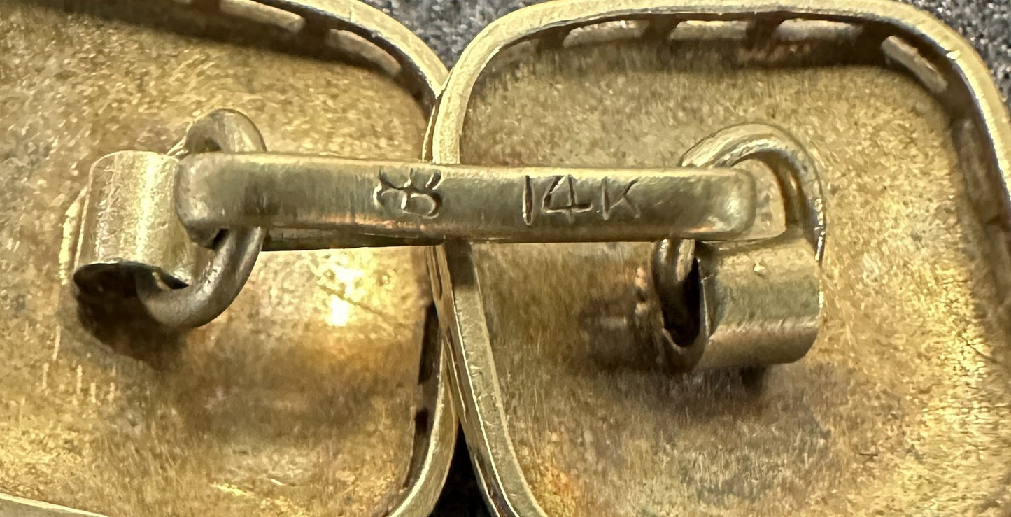 260429-1 Victorian 14k Gold Pair Cuff Links