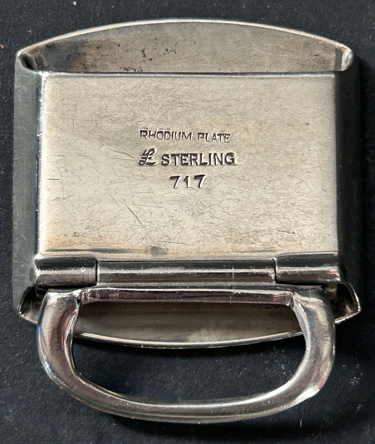 260225-9 Sterling Silver Ladies Belt Buckle, Monogrammed "LMT"