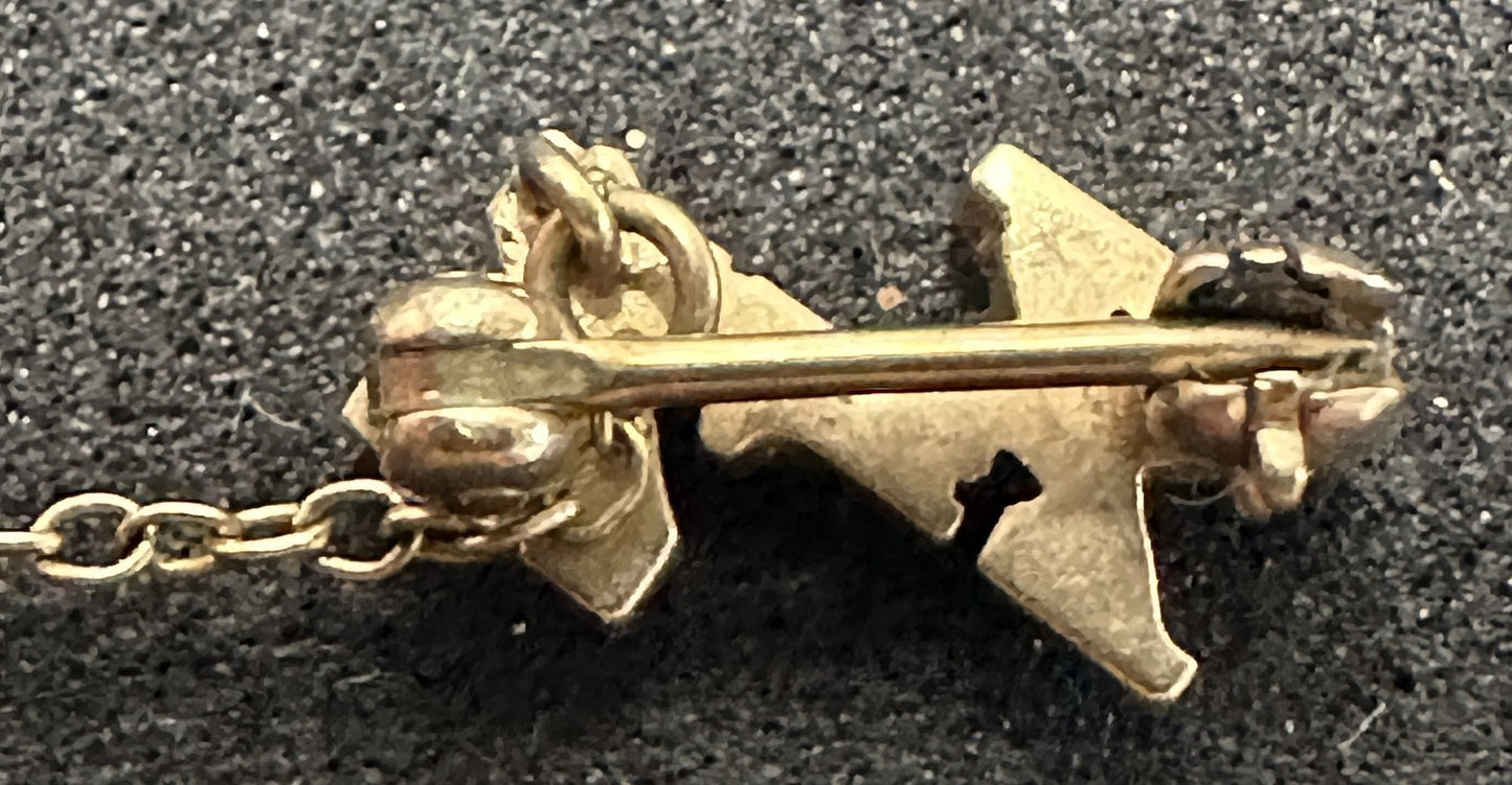 260429-3 10k Lamda Chi Alpha Fraternity Pin With Pearls & Rubies