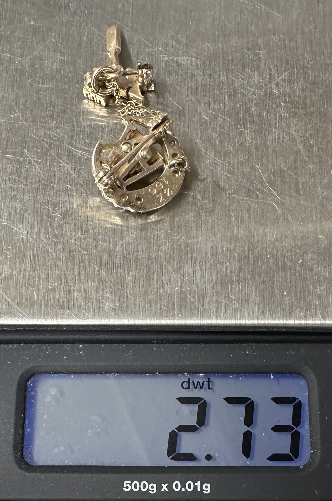 260429-3 10k Lamda Chi Alpha Fraternity Pin With Pearls & Rubies