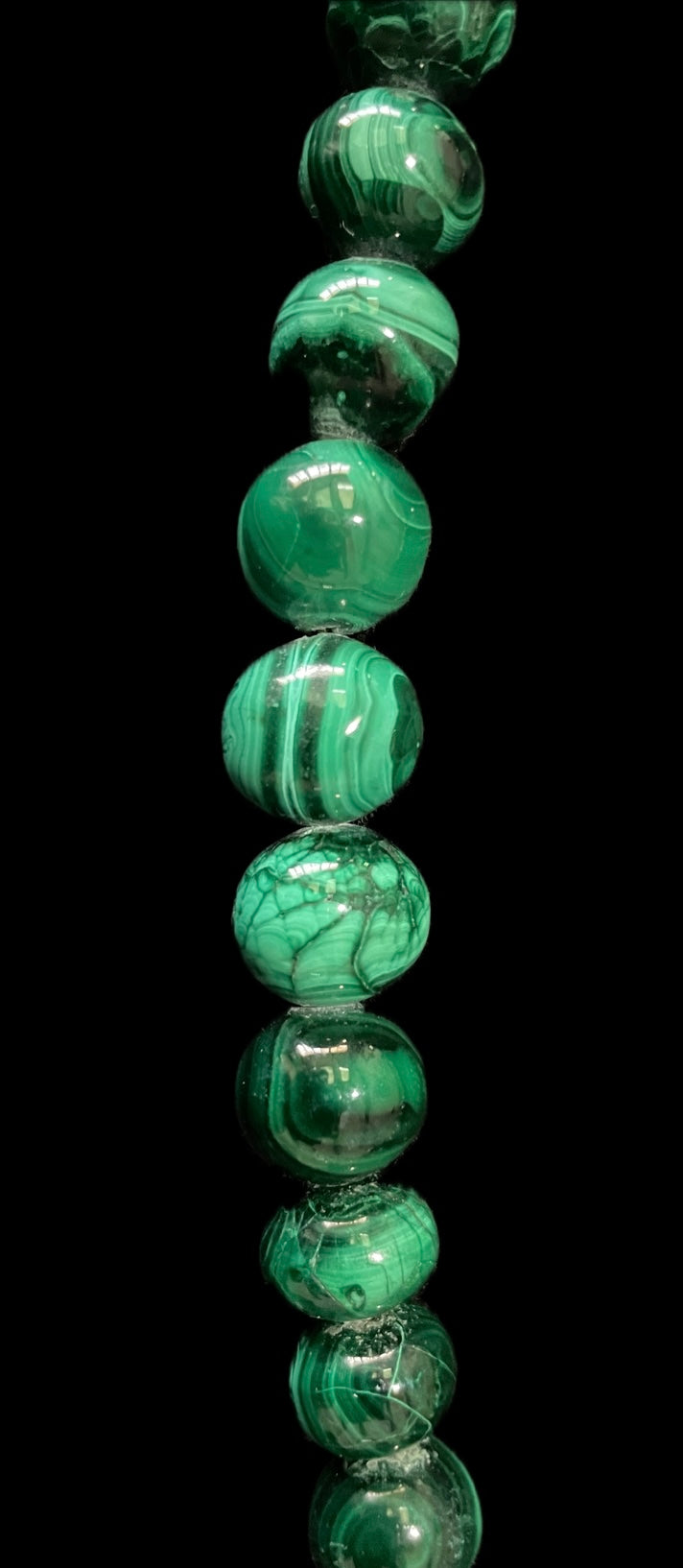 250423-14 Malachite Stone Bead Necklace