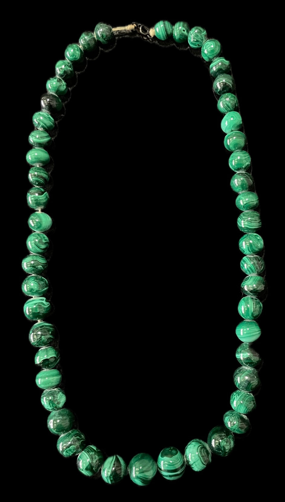 250423-14 Malachite Stone Bead Necklace