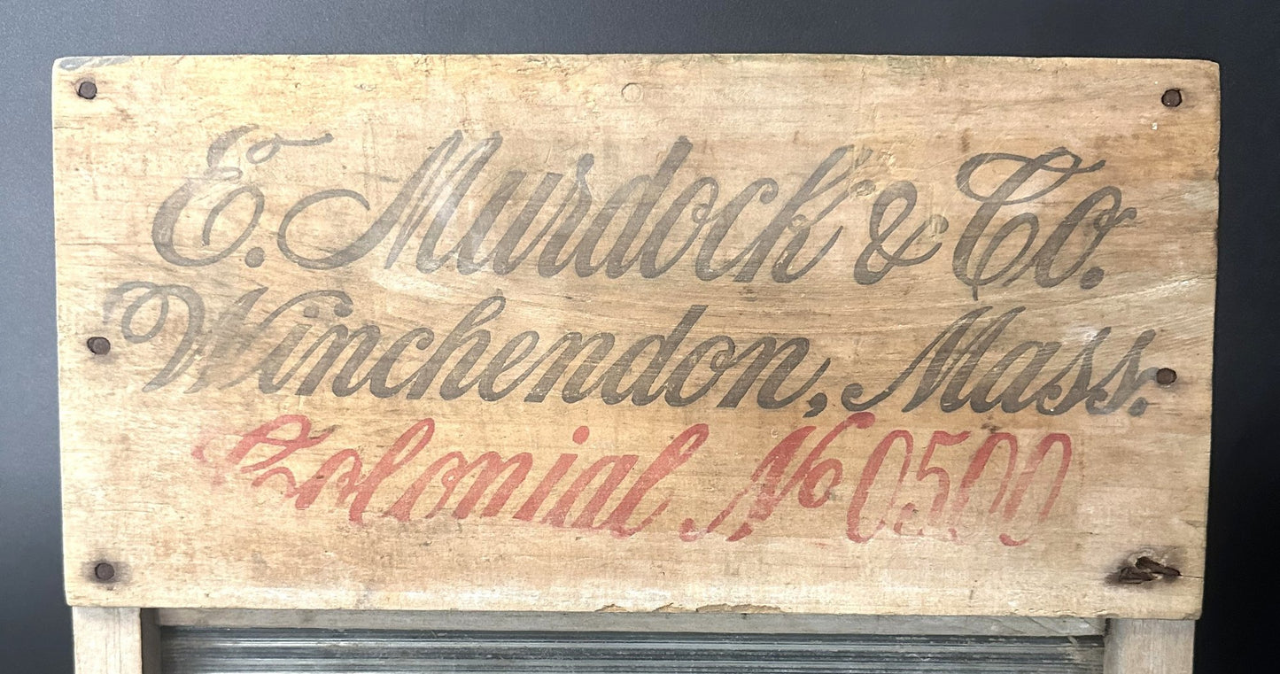 250827-2 Glass Washboard 12.5 x 25" with advertising