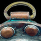 250806-40 Heavy Oval Hammered Copper Casserole, 5.25" x 10.5"L