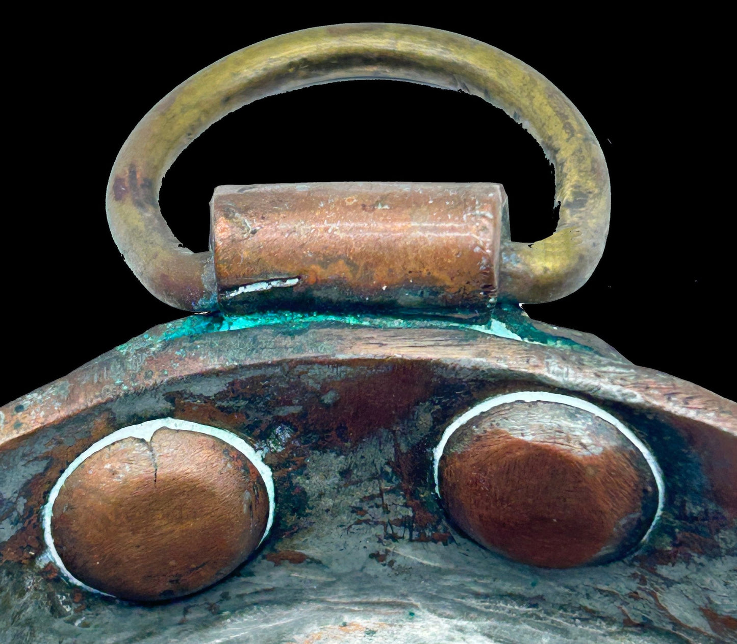 250806-40 Heavy Oval Hammered Copper Casserole, 5.25" x 10.5"L