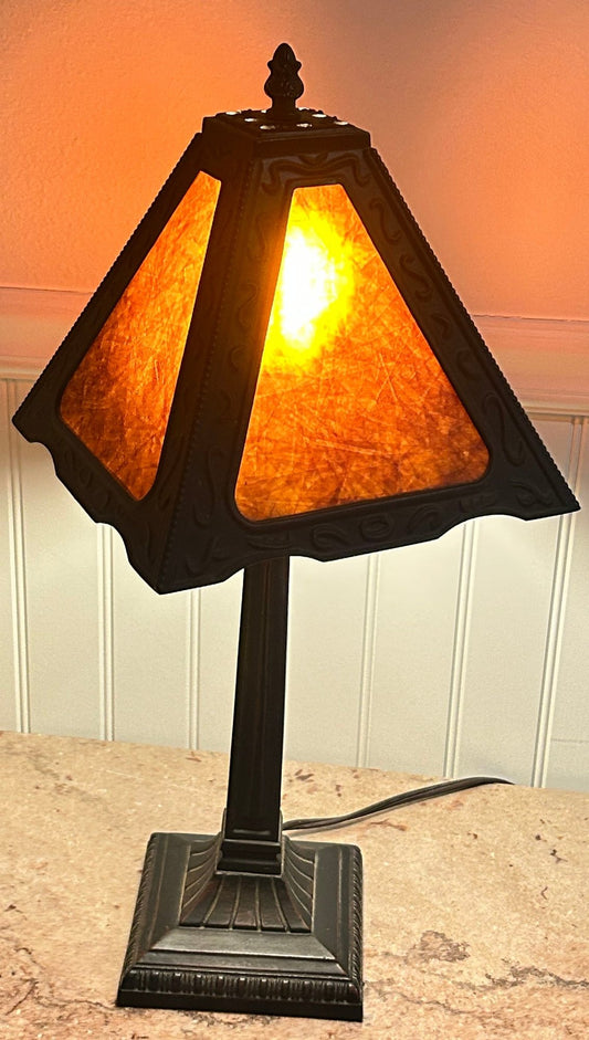 250827-6 Mica Shade Table Lamp, 21"H