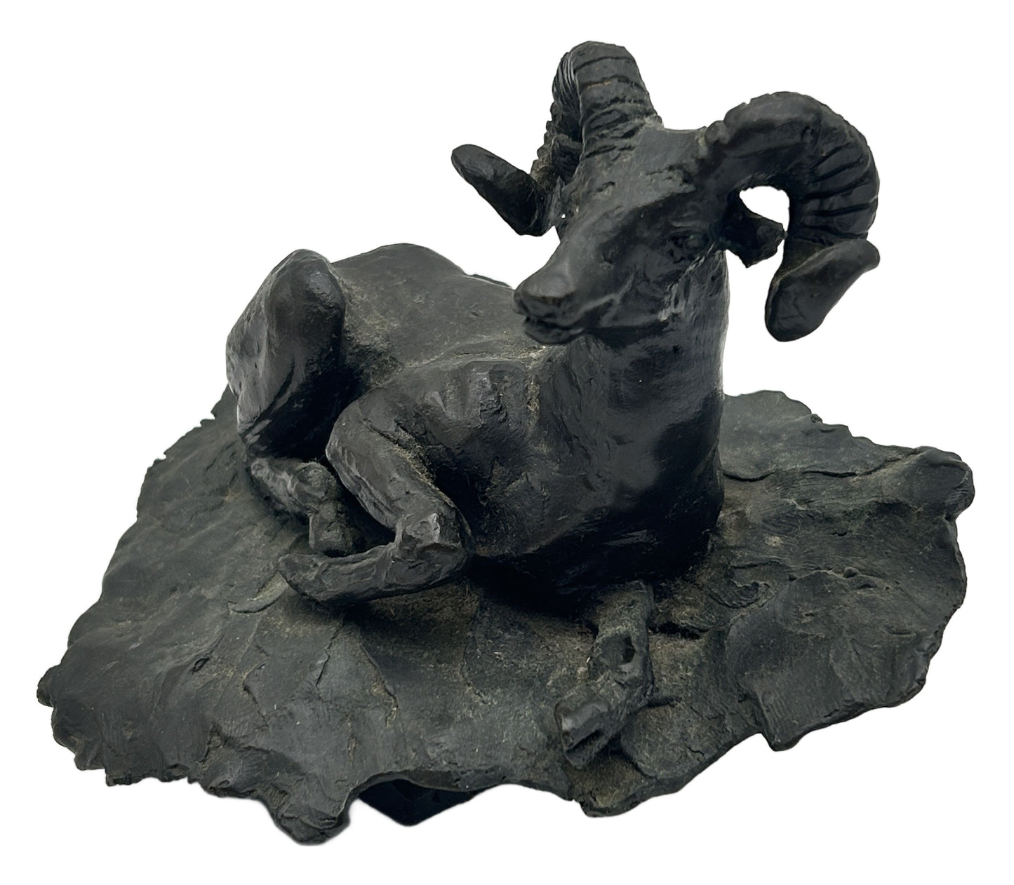 250305-2 1974 Bronzed Big Horn Sheep Sculpture by Gary N Herbert