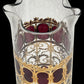 250305-3 MCM Culver Cranberry Scroll Martini Pitcher
