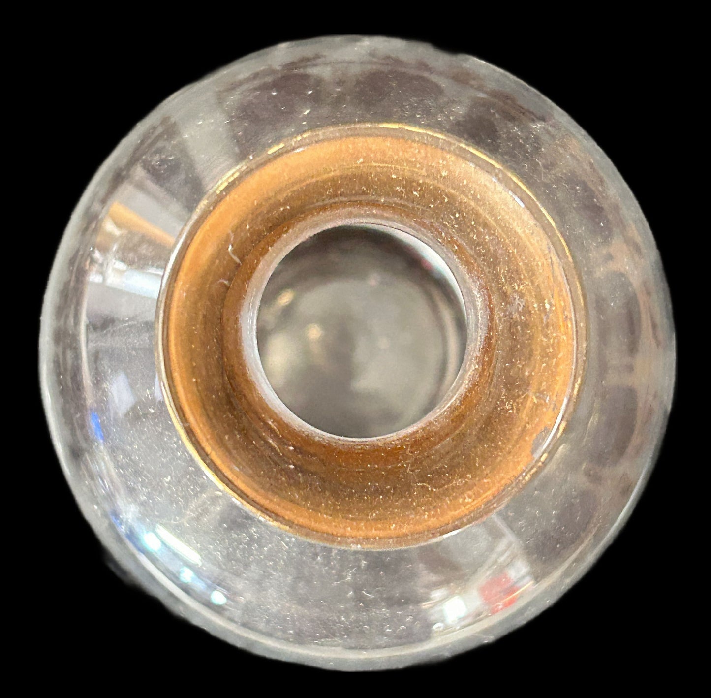 250305-4 MCM Culver Cranberry Scroll Decanter with Stopper