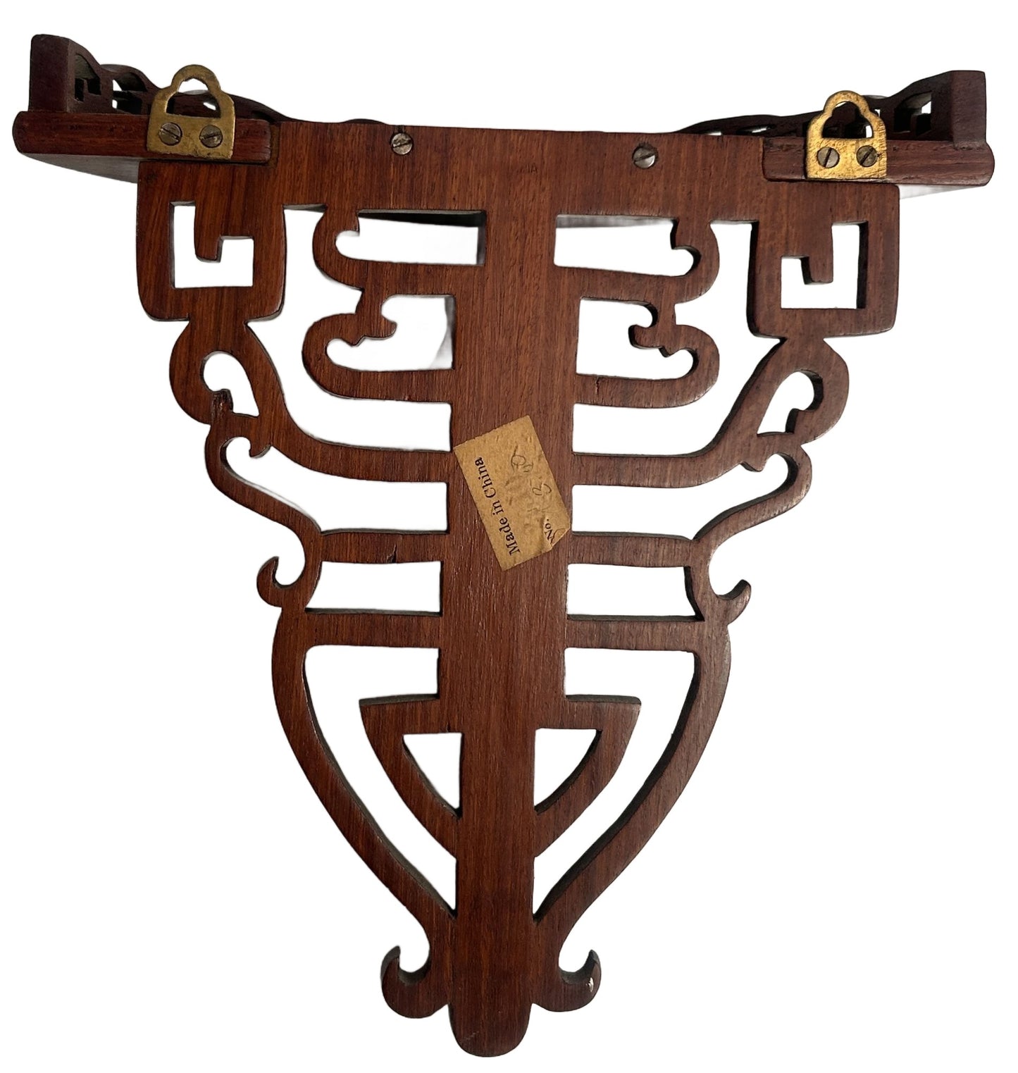 Vintage Carved Chinese Rosewood Wall Sconce Shelf