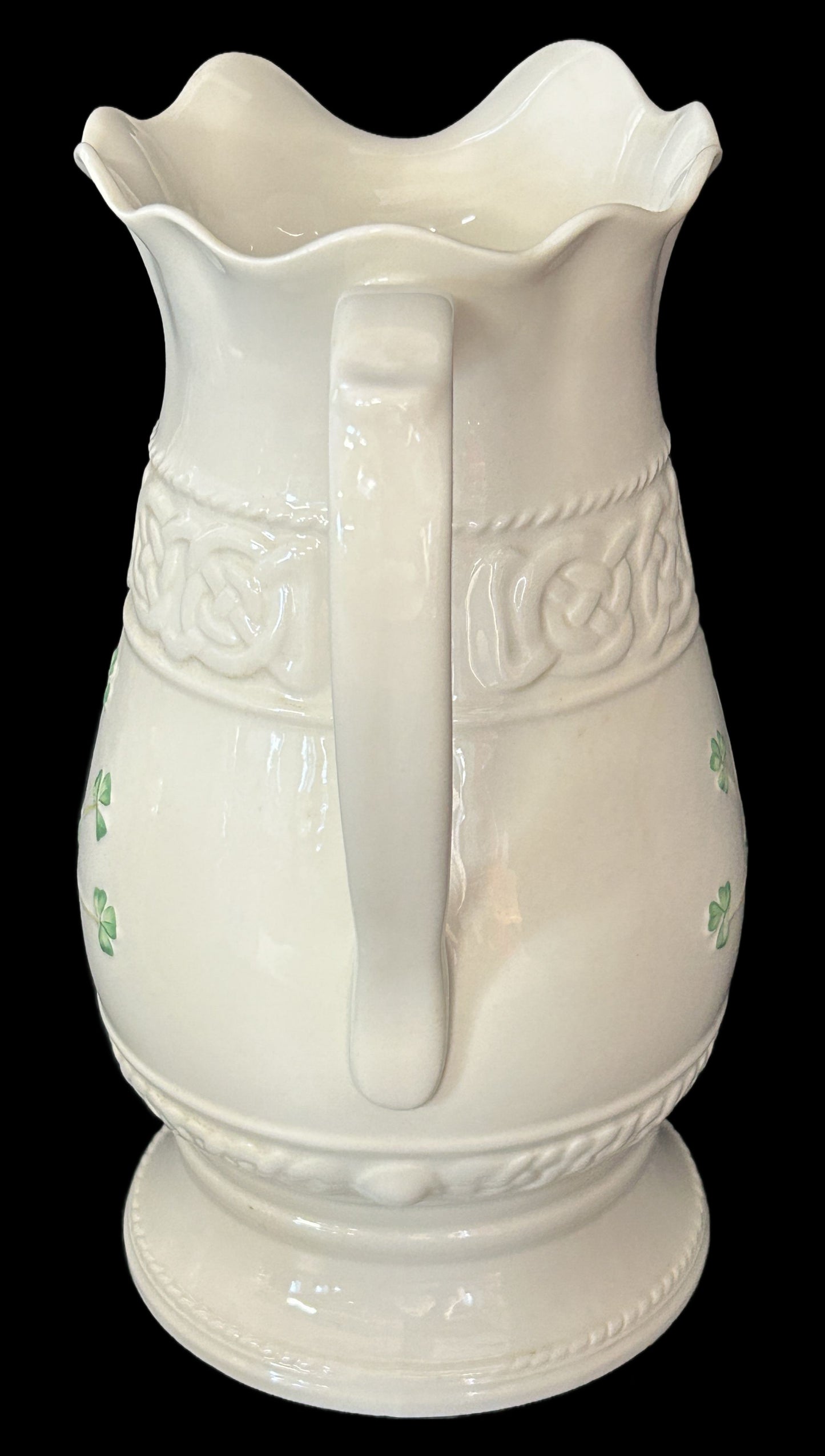 250305-9 Belleek Celtic Knot Tara Pitcher