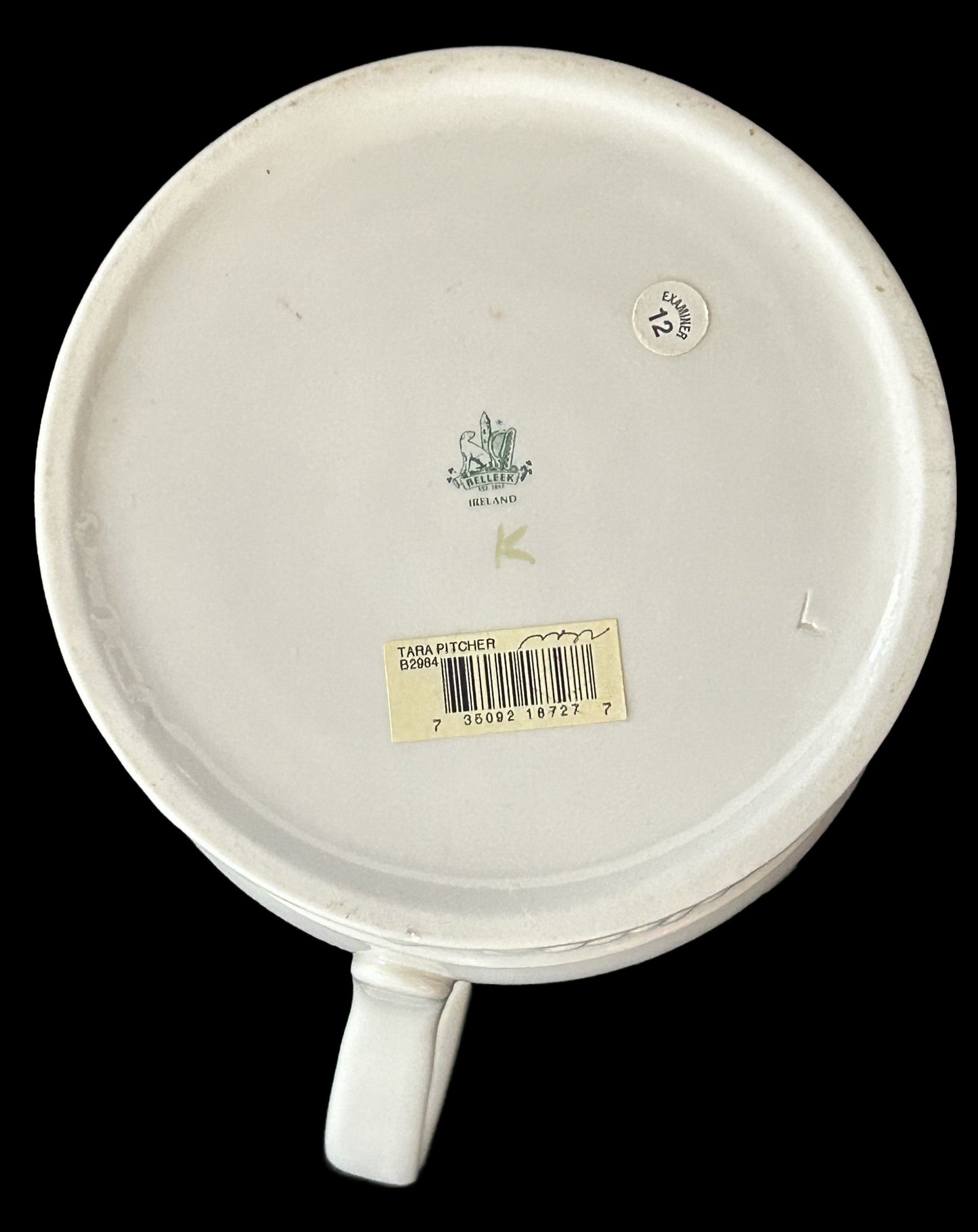 250305-9 Belleek Celtic Knot Tara Pitcher