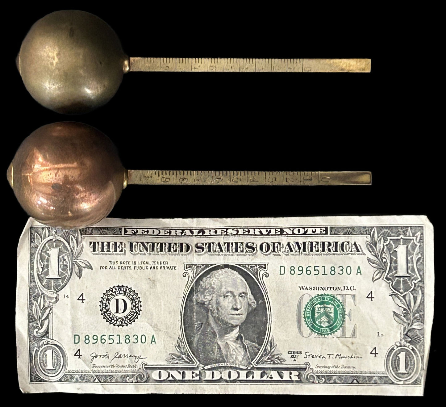 260708-1 Pair Antique Copper Sykes Hydrometer