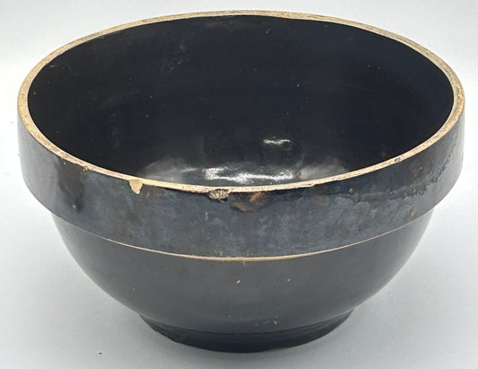 251210-3A Brown Salt Glazed Mixing Bowl