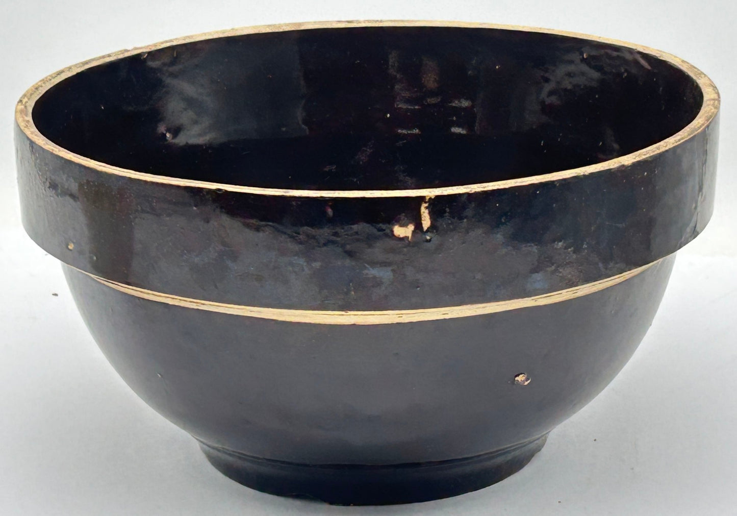 251210-3A Brown Salt Glazed Mixing Bowl