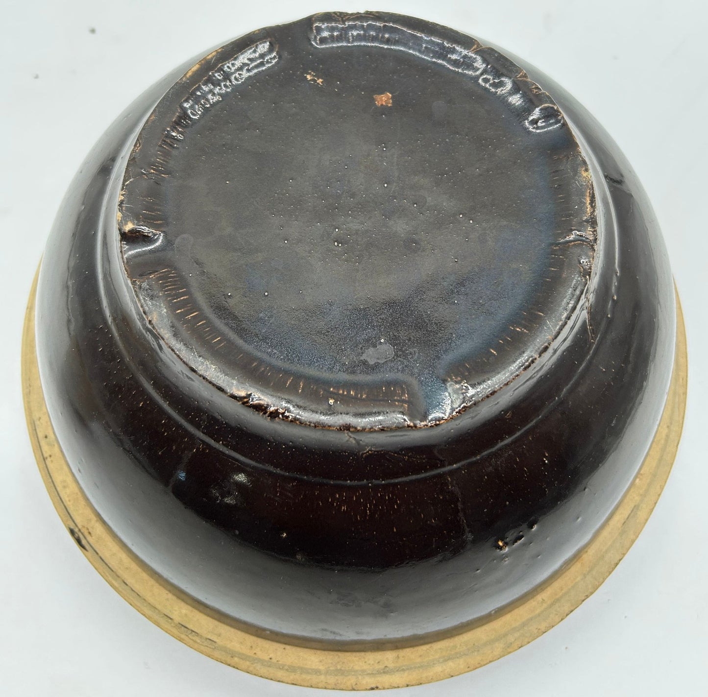 251210-3A Brown Salt Glazed Mixing Bowl