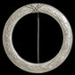 Sterling Art Deco Guilloche 2" Diam. Circle Brooch In Presentation Case
