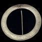 Sterling Art Deco Guilloche 2" Diam. Circle Brooch In Presentation Case