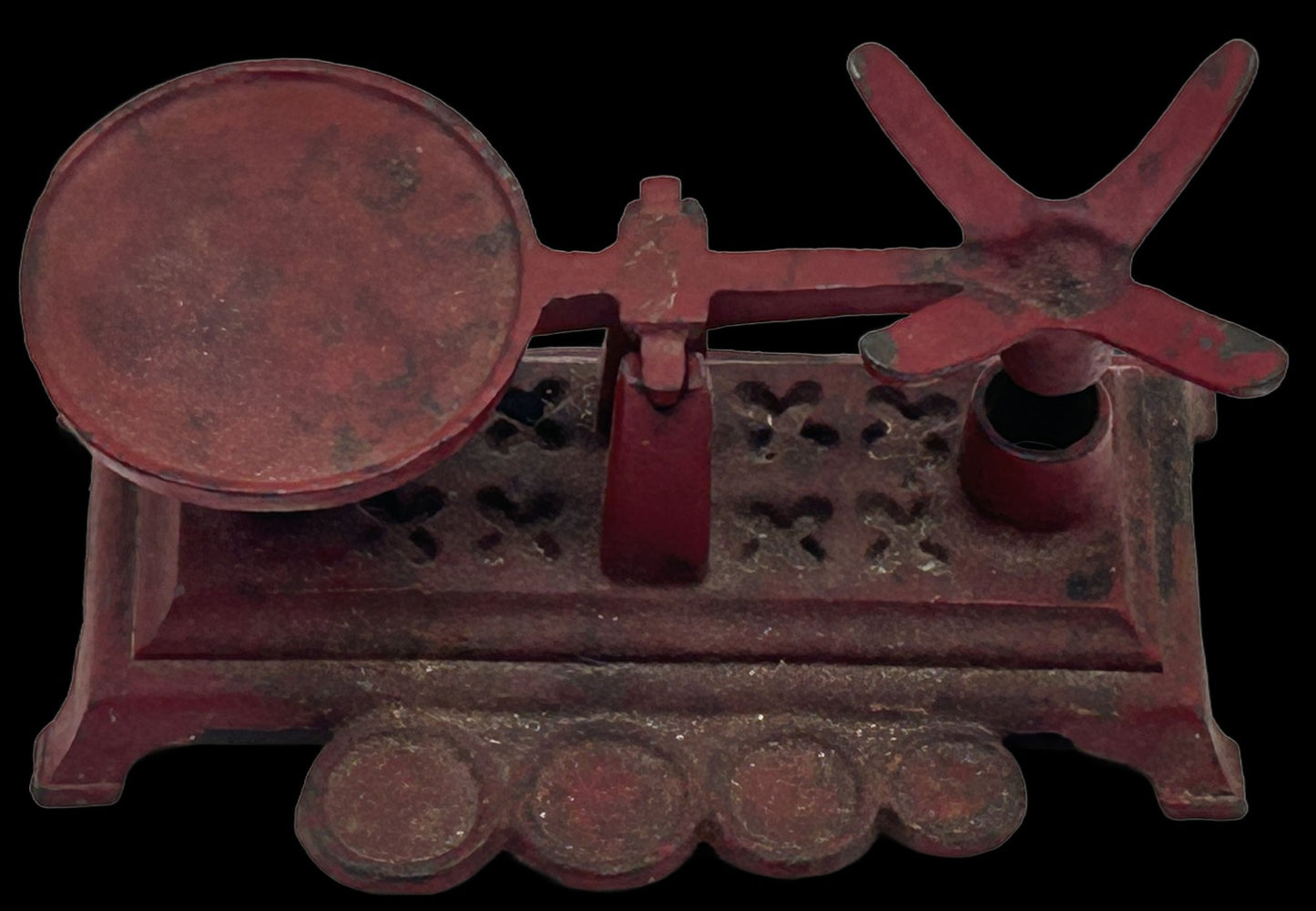 260708-8 Antique Red Cast Iron Miniature Scales