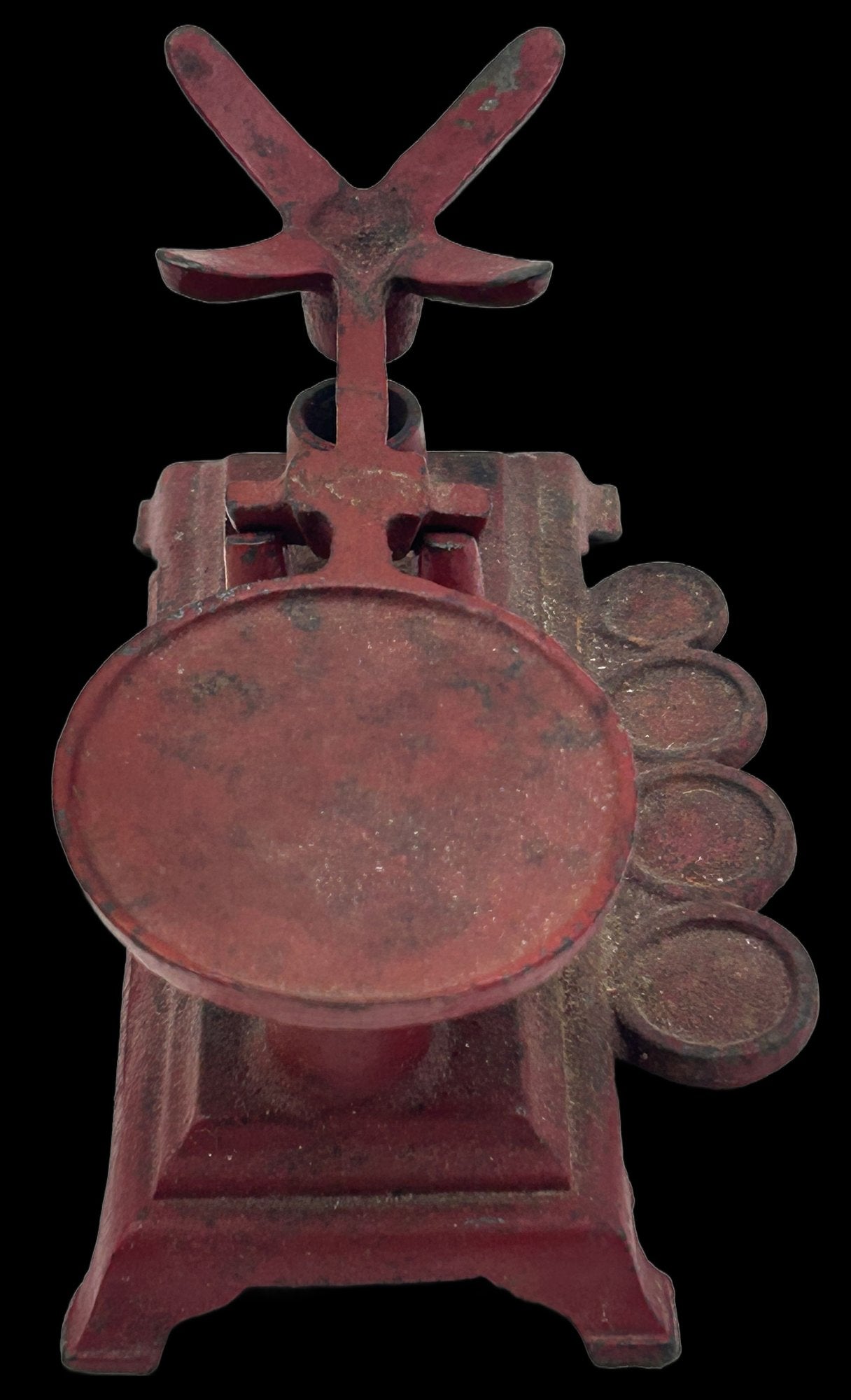 260708-8 Antique Red Cast Iron Miniature Scales