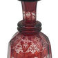 251210-4 Antique Faceted Decanter Ruby-Cut-To-Clear