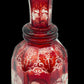 251210-4 Antique Faceted Decanter Ruby-Cut-To-Clear