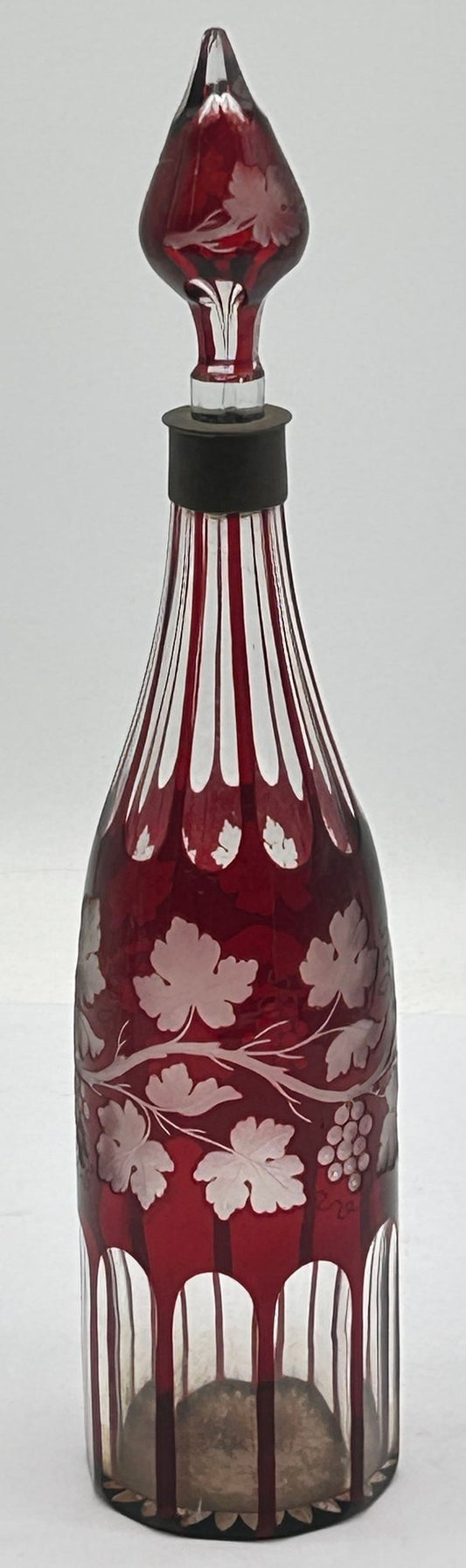 251210-5 Bohemian Ruby-Cut-To-Clear Decanter