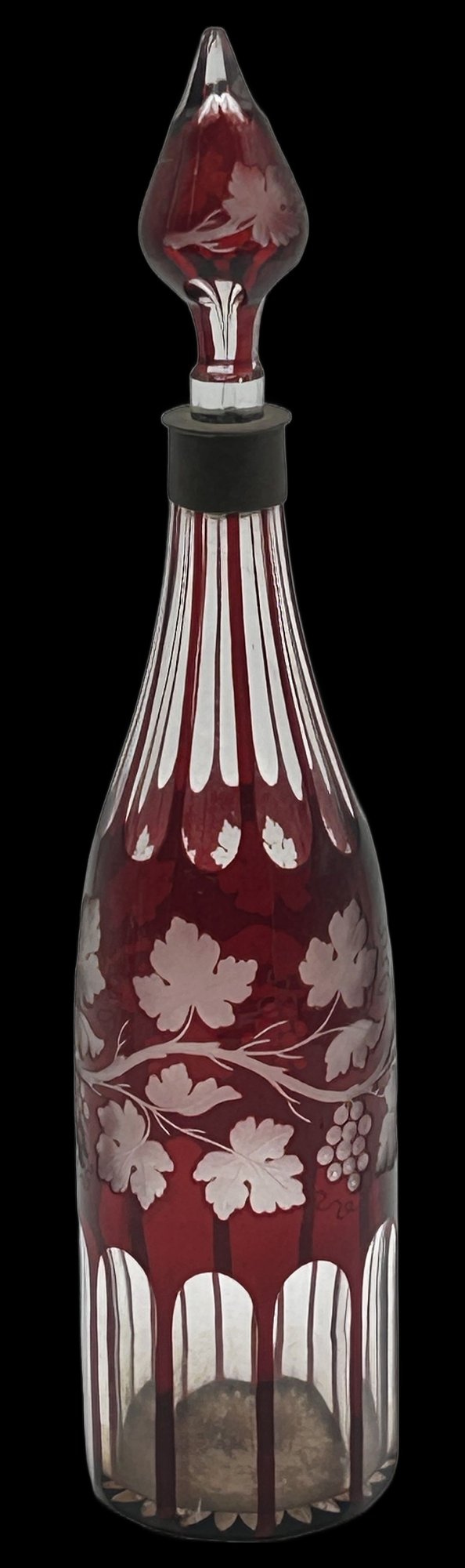 251210-5 Bohemian Ruby-Cut-To-Clear Decanter