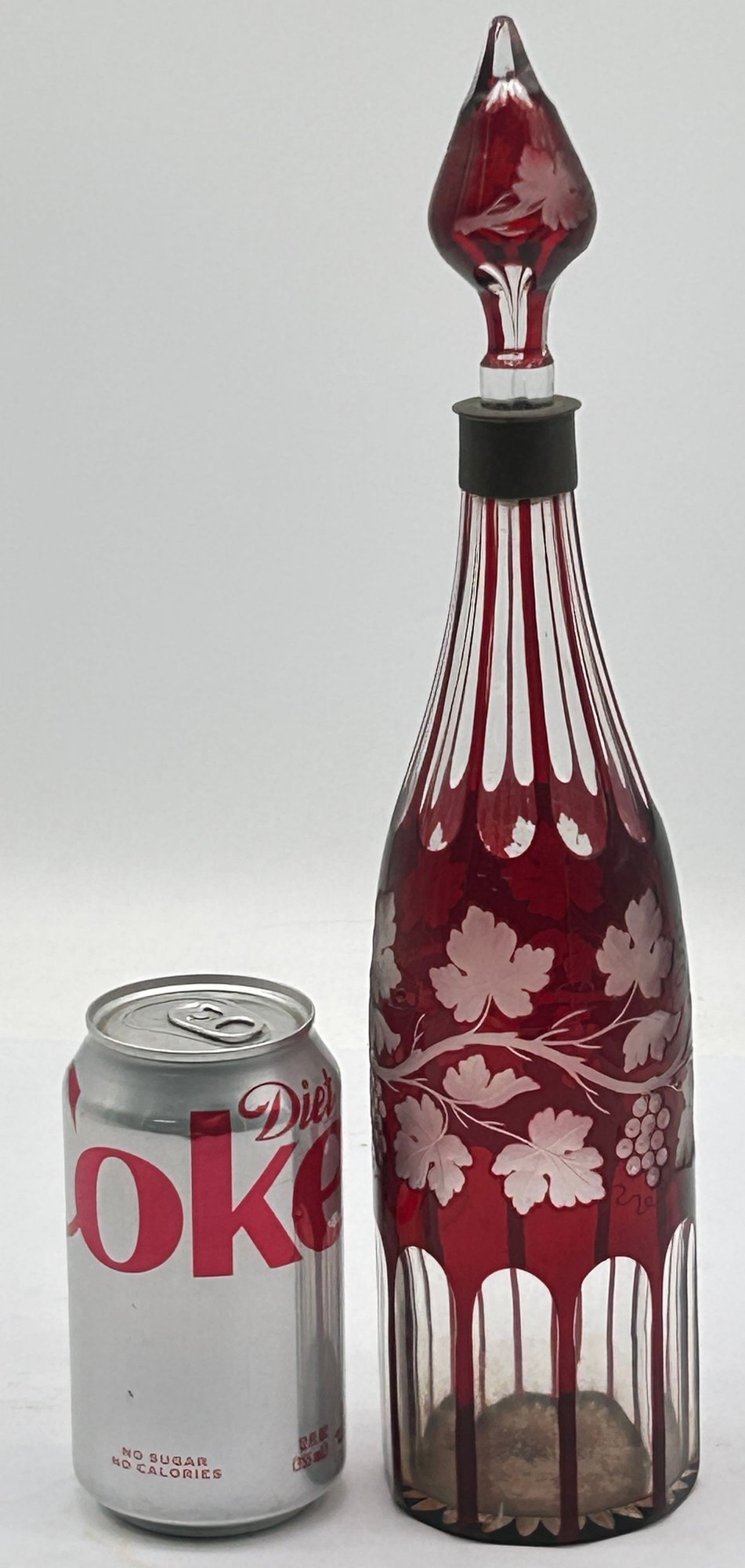251210-5 Bohemian Ruby-Cut-To-Clear Decanter