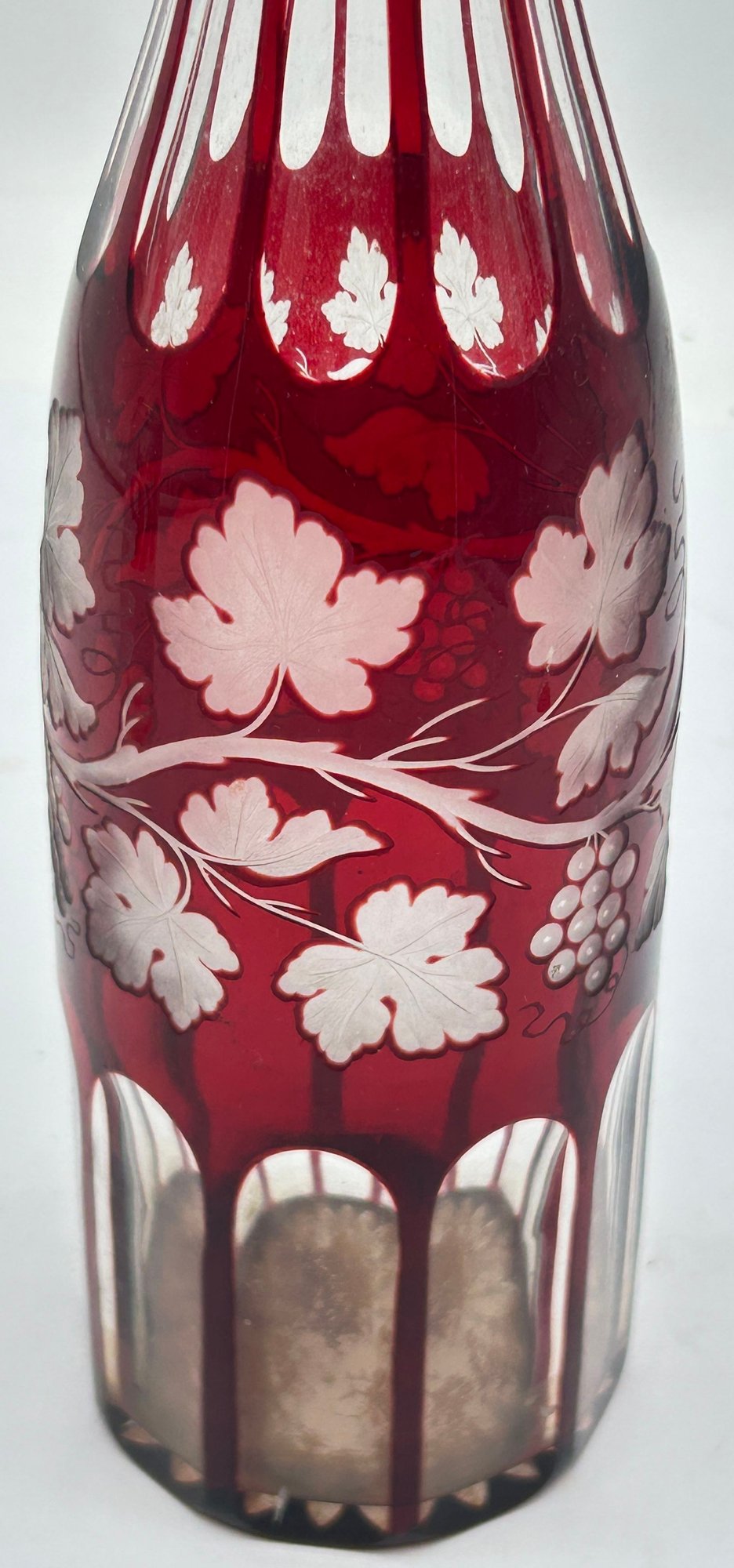 251210-5 Bohemian Ruby-Cut-To-Clear Decanter