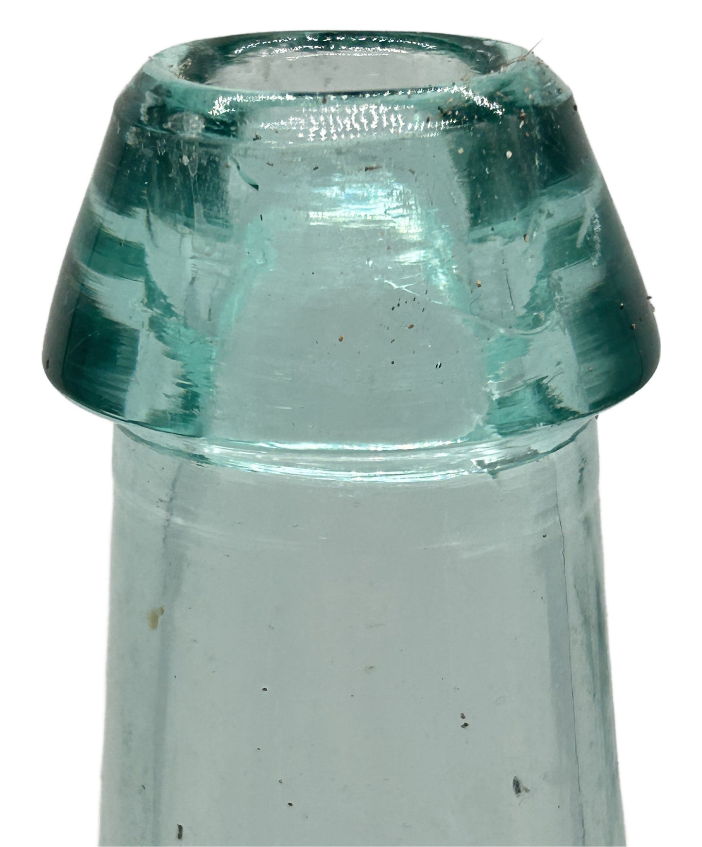 250611-8 Aqua Blue Demijohn Molded Bottle