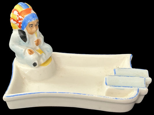 250611-9 Ceramic Ashtray With Native American