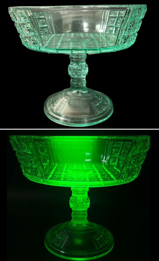 260708-9 Rare Turquoise Uranium Compote